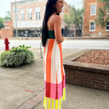 Striped Maxi Casual Dress