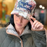 Everything Hallelujah Embroidered Floral Tapestry Trucker Hat