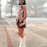 Asymmetrical Fringe Cross Top