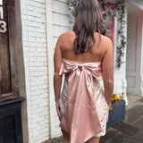 Dusty Blush/Grey Midi Dress