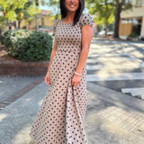 Spotted Elegance Maxi Dress