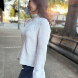Emerge Funnel Neck Sweater - Turtle Dove