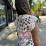 Lily Crochet Top - Coconut Milk