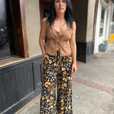 With Ease Printed Wide-Leg Pants