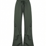 Sage Pleated Wide Leg Knit Pants