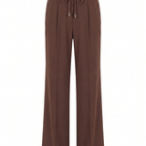 Harper Chocolate Brown Sporty Wide Leg Jogger Pants