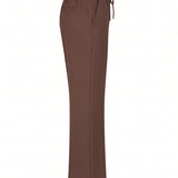 Harper Chocolate Brown Sporty Wide Leg Jogger Pants