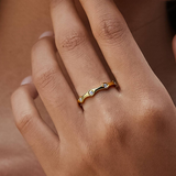 Calista Starburst CZ Ring
