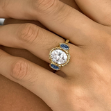 Camden 18K Gold Three-Stone Statement Ring