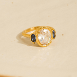 Camden 18K Gold Three-Stone Statement Ring