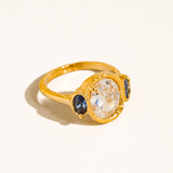 Camden 18K Gold Three-Stone Statement Ring