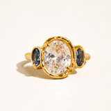 Camden 18K Gold Three-Stone Statement Ring