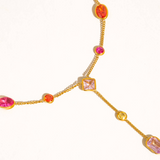 Camille 18K Gold Colorful Y-Drop Necklace