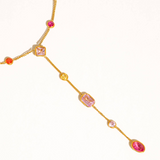 Camille 18K Gold Colorful Y-Drop Necklace