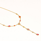 Camille 18K Gold Colorful Y-Drop Necklace