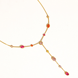 Camille 18K Gold Colorful Y-Drop Necklace
