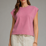 Rosy Retreat Cap Sleeve Top