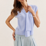 Skyline Sophisticate Tie-Neck Top