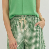 Green Drawstring Waist Shorts