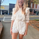 Clara Ruffle Lace Romper