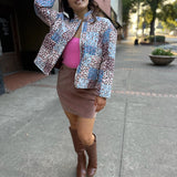 Floral Patchwork Puffer Jacket
