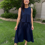Ocean Calls Pleated Maxi Skirt