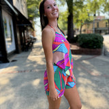 Tropical Paradise Handkerchief Halter Top