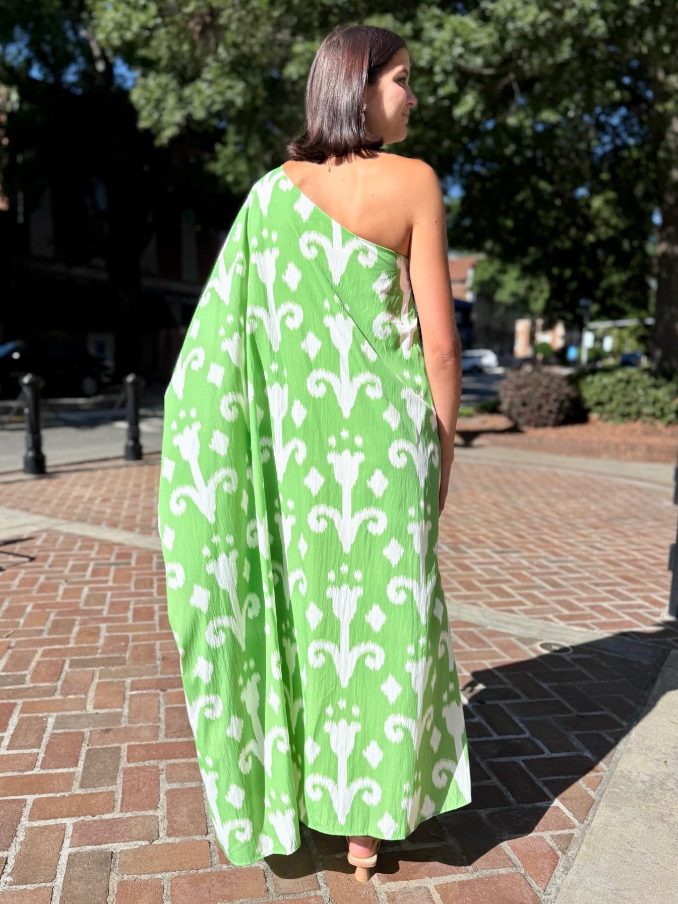 santorini one shoulder midi dress ASTR Santorini One Shoulder Floral Midi Dress