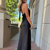 Bonnie Black Halter Dress