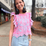 Blooming Grace Ruffle Top