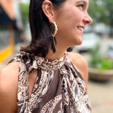 Halter Paisley Print Top