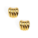 Claw Charm Gold Studs Earrings