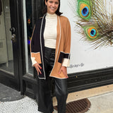 Colorblocked Long Cardigan