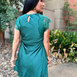Jordyn Asymmetric Hem Ruched Mini Dress - Dark Teal