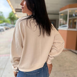 Oversized Road Trip Sweatshirt - Crystal