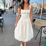 Modern Grace Bubble Hem Midi Dress