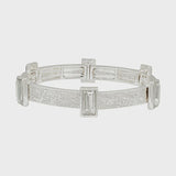 Crystal Luxe Silver Stretch Bracelet