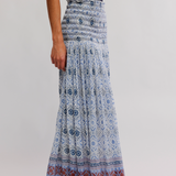 Ravenna Printed Maxi Skirt - Bluebird Combo