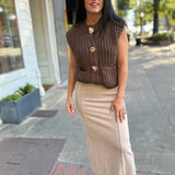 Cozy Neutral Midi Skirt