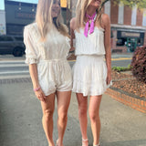 Clara Ruffle Lace Romper