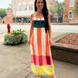 Striped Maxi Casual Dress