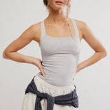 Good Karma Long Tank - Vintage Ice Grey