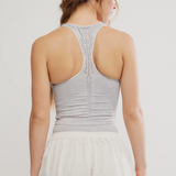 Good Karma Long Tank - Vintage Ice Grey