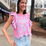 Blooming Grace Ruffle Top
