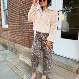 Cream Faux Fur Cropped Jacket