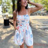 Coastal Breeze Pleated Romper