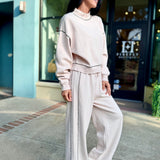 Pearl W/ Black Heavyweight Garment Dye Pant