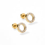 Screwback Stud Earrings - Lainey Gold