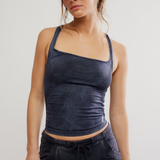 Good Karma Long Tank - Washed Black
