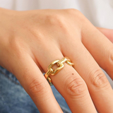 Harper 18K Gold Braided Stack Ring